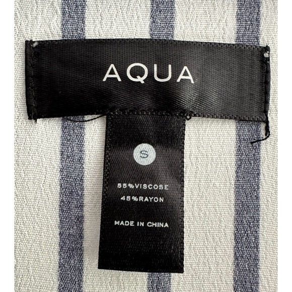 NWOT Aqua Smocked Mini Dress Blue & White Stripes | S - Picture 8 of 9